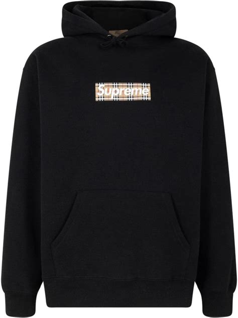 supreme burberry box logo hoodie|Supreme Burberry Box Logo Hooded Sweatshirt Black .